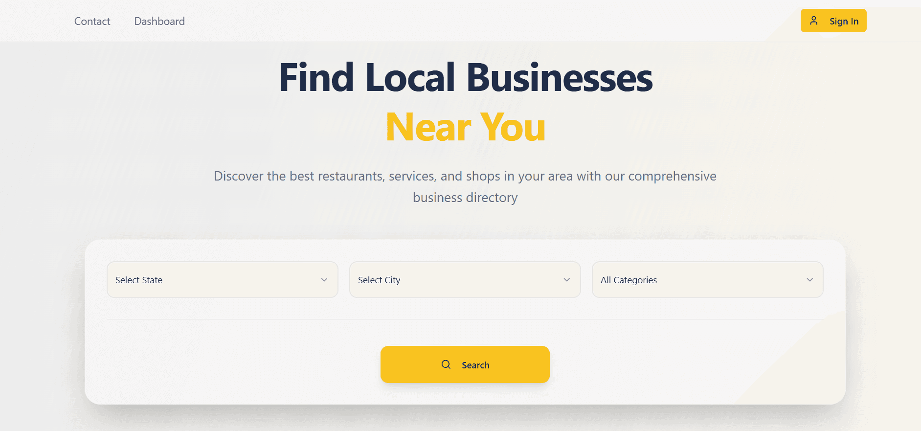 BizDir MVP – Business Directory Platform